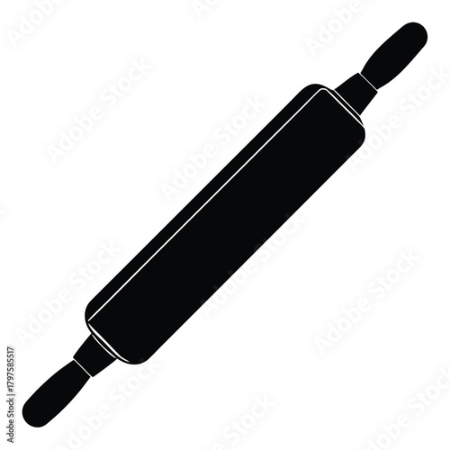 signature rolling pin vector on white background