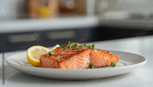Homemade Salmon Steak, prot...