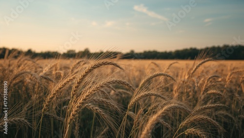 Wheat field with ears of wh...