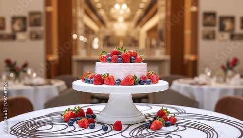 Strawberry mousse dessert, ...