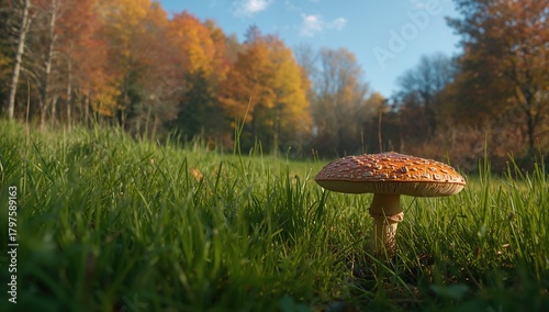 Mushroom in its natural hab...