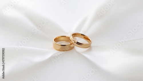 Wedding bands elegantly wra...