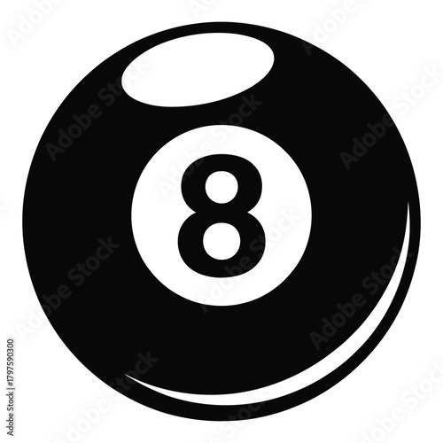 black billiard ball