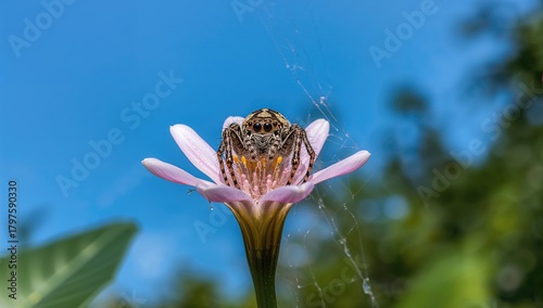 Spider on flower, risk of p...