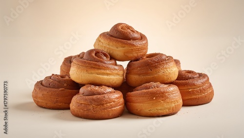 Stack of cinnamon rolls, in...