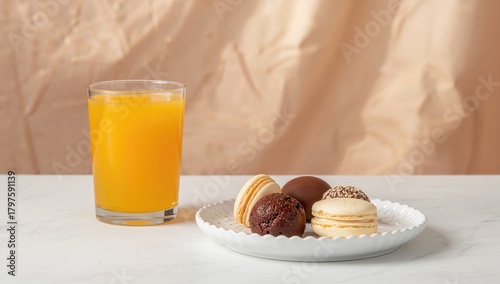 Plate of sweets accompanied...