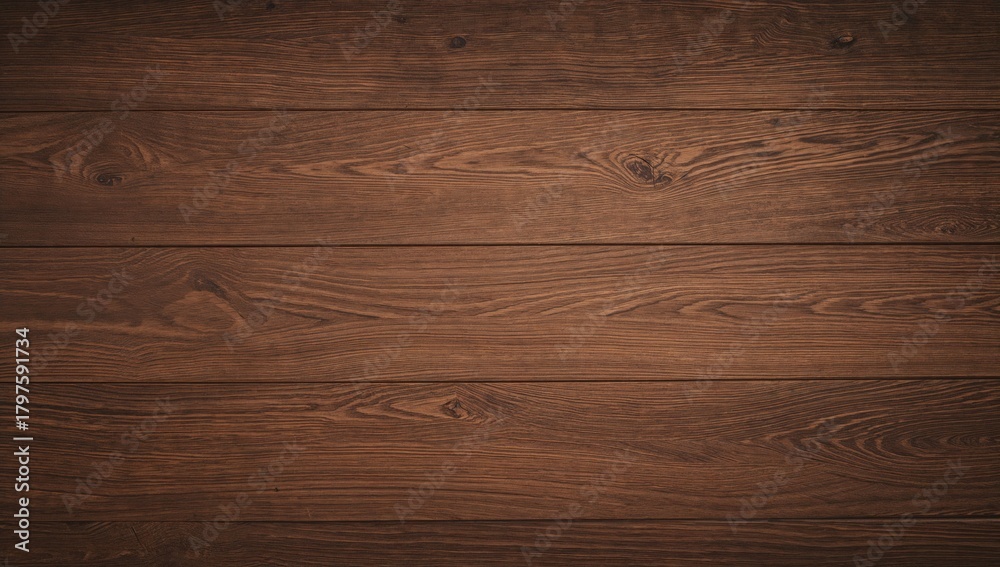 Fototapeta premium Workspace with walnut plank textured backdrop, viewed from above