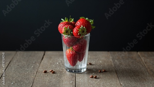 Strawberries arranged in a ...