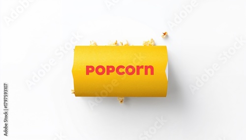 Top view of a popcorn conta...