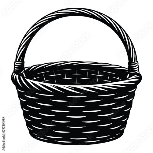 empty wicker basket