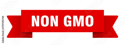 non gmo ribbon isolated on transparent background. non gmo ribbon