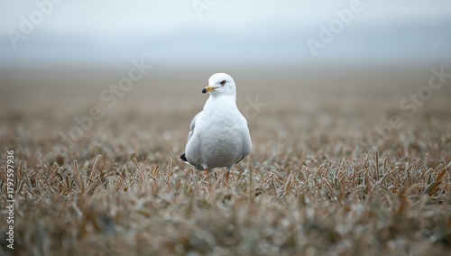 Seagull Perched On A Frosty...