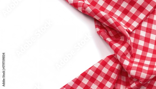 Red and white checkered fab...