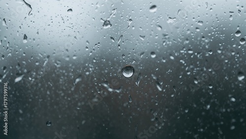 Rain on a window, creating ...