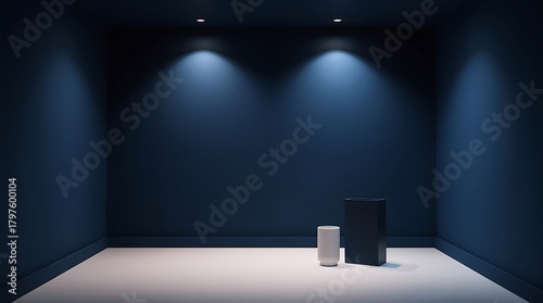 Modern Minimalist 3D Pedestal Mockup for Product Display and Showcase Presentation