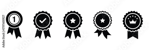 Verified badge icon tick symbol vector approved check mark icon. Set of verified badge symbol collection. Profile verified badge. Guaranteed signs. Certificate badge quality certify icon.
