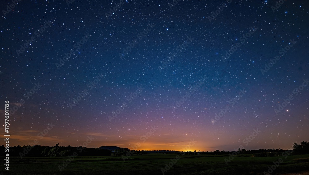 Fototapeta premium Starry night in August, celestial display with potential for contemplation