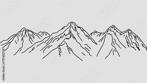 Continuous line drawing of ...