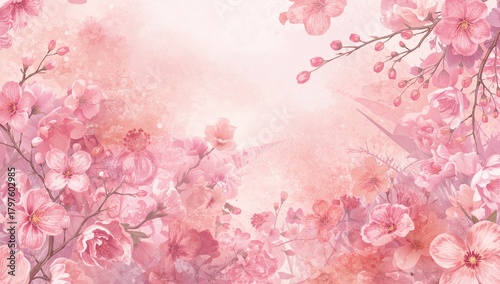 Abstract floral pattern wit...