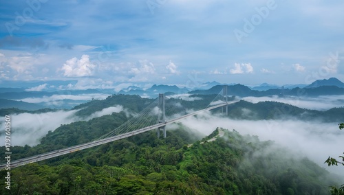 Misty landscape seen from a...