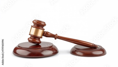 Judge's gavel isolated on a...