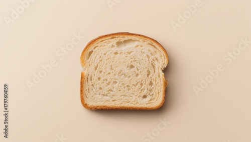Single slice of bread on a ...