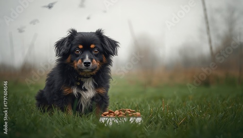 Small stray dogs in a natur...