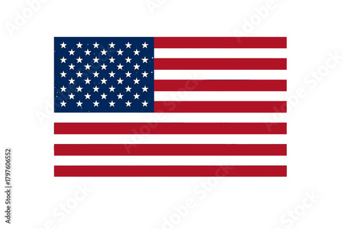 National flag of the United States featuring fifty stars and thirteen stripes with a subtle distressed texture