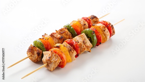 Kebab featuring vegetables,...