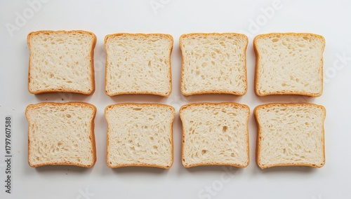 White toast bread cut into ...