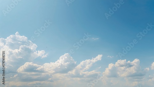 Fluffy white clouds driftin...