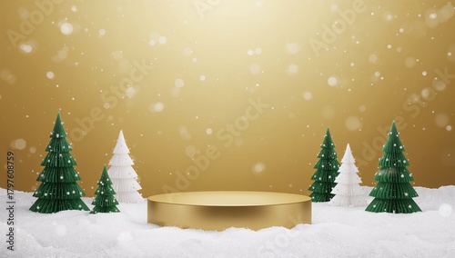 A product arrangement on a ...