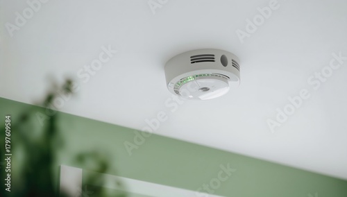 Smoke detector mounted on c...