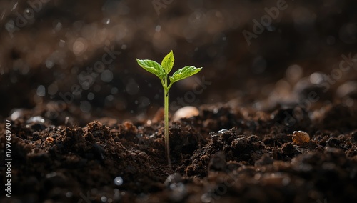 A close-up view of a seedli...