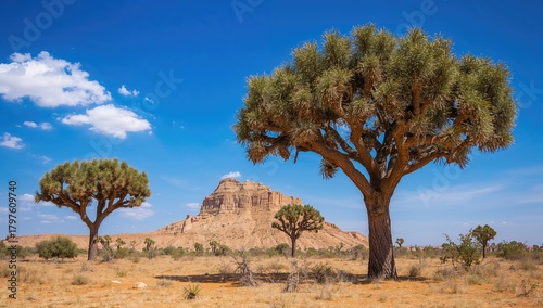 Trees in a desert environme...