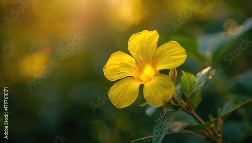 Closeup of Yellow Allamanda...