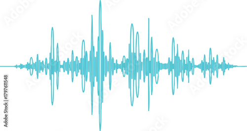 Visual Representation of Sound Waves Against White Backdrop