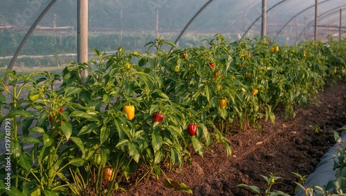 Sweet Pepper Growing in Gre...