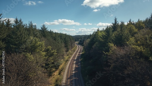 Aerial perspective of railw...
