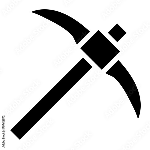 Pickaxe  icon glyph style vector