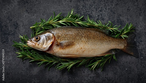Fresh uncooked tilapia fish...