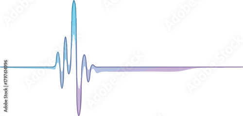 Vibrant Heartbeat Graphic Illustration of an Oscillating Pulse