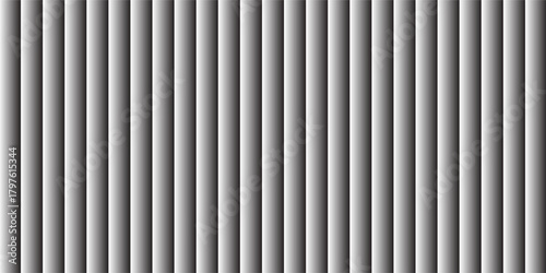 Texture of ribbed background. Silver gradient background of striped lines. Ribbed gray background. Metallic ribbed horizontal background.