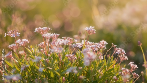 Delicate pink and white blo...