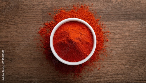 Paprika powder placed in a ...