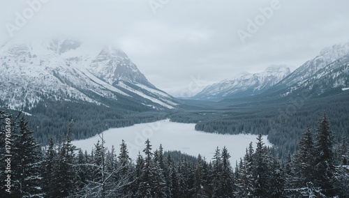 Winter mountain scenery, se...