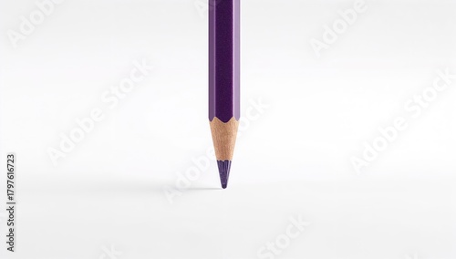 Isolated purple pencil on w...