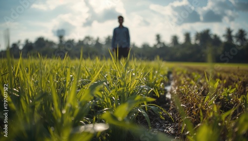 Cassava plants grown alongs...