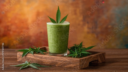 A cannabis smoothie served ...