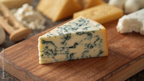Close-up of a blue cheese w...